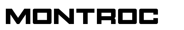 Montroc font preview