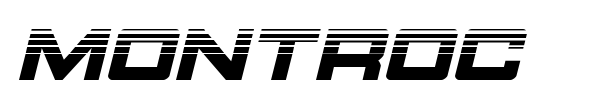 Montroc font preview