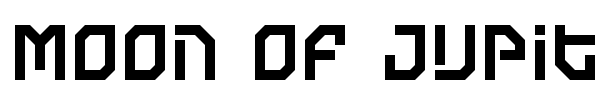 Moon of Jupiter font