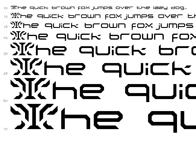 Nakki LDR font waterfall
