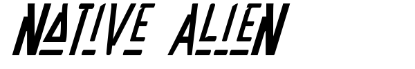 Native Alien font