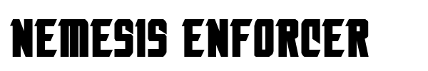 Nemesis Enforcer font preview