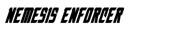 Nemesis Enforcer font preview