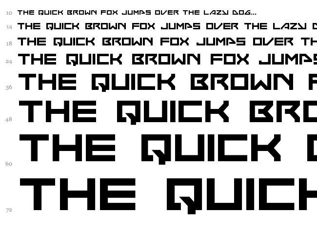 Neo-Navy font waterfall