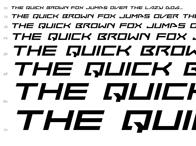 Neo-Navy font waterfall