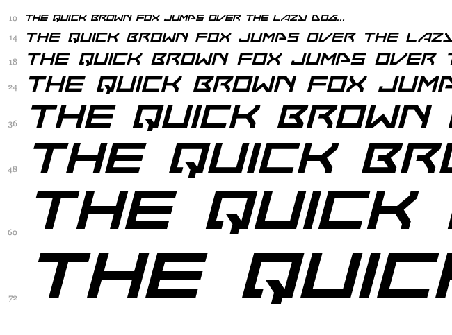 Neo-Navy font waterfall