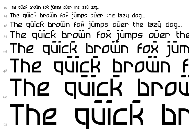 Neostar font waterfall