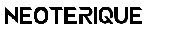 Neoterique font