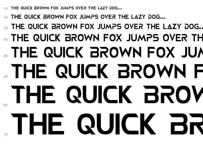 Neoterique font waterfall