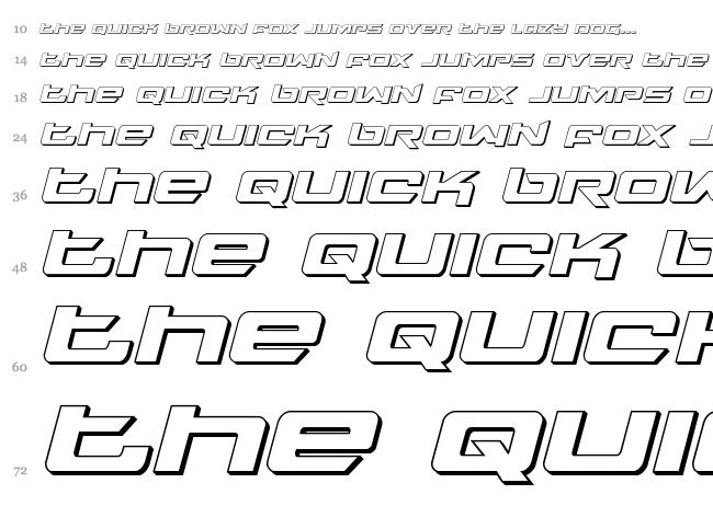 Northstar font waterfall