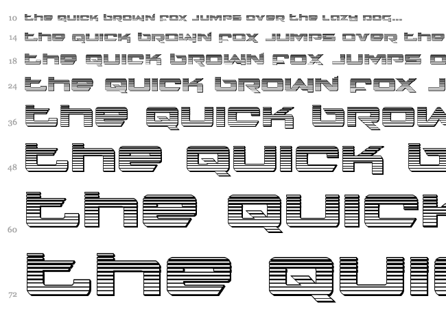 Northstar font waterfall