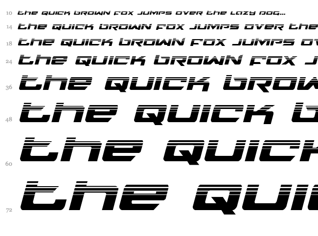 Northstar font waterfall