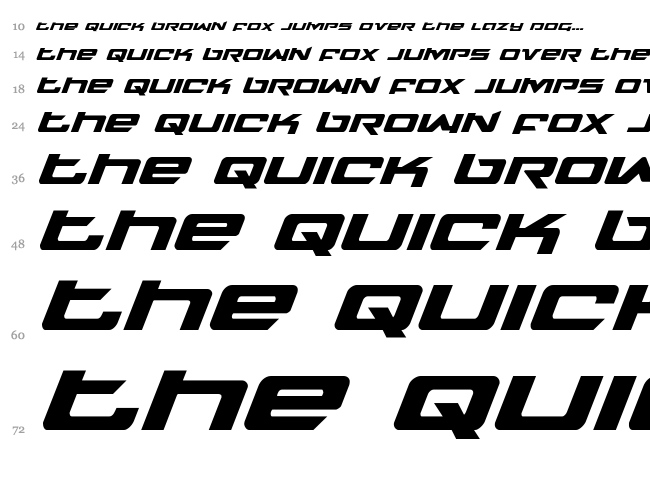 Northstar font waterfall