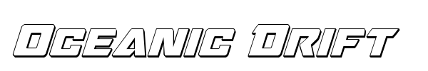 Oceanic Drift font preview