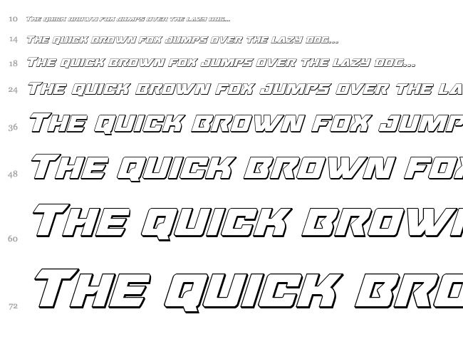Oceanic Drift font waterfall
