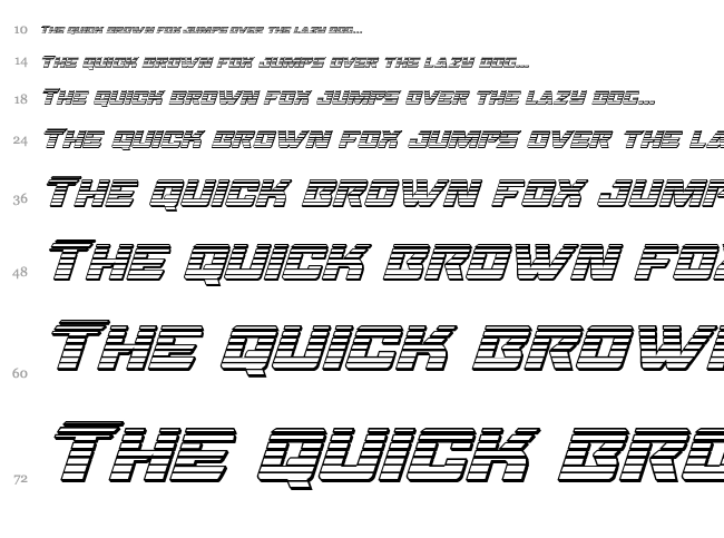 Oceanic Drift font waterfall