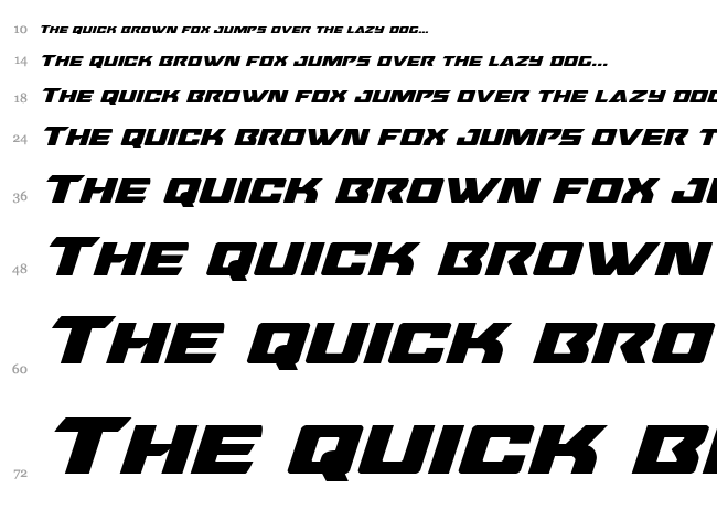 Oceanic Drift font waterfall