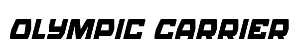Olympic Carrier font preview