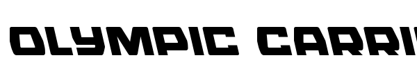 Olympic Carrier font preview
