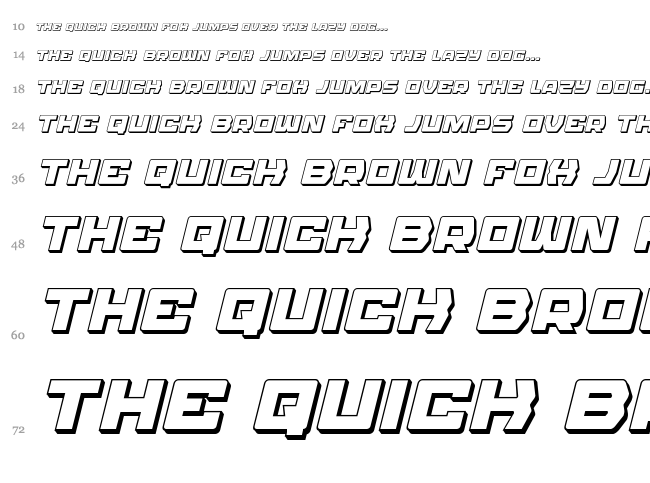 Olympic Carrier font waterfall