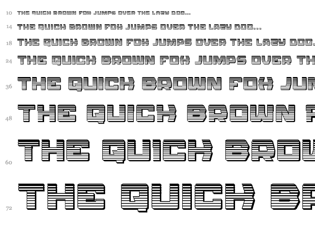 Olympic Carrier font waterfall