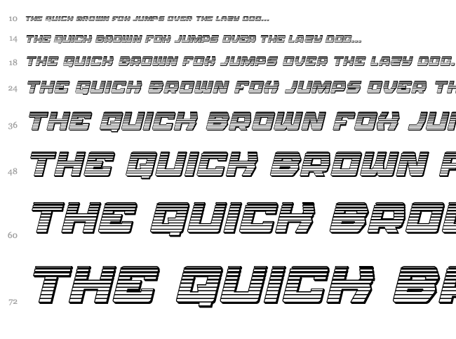 Olympic Carrier font waterfall