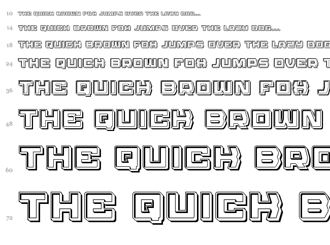 Olympic Carrier font waterfall