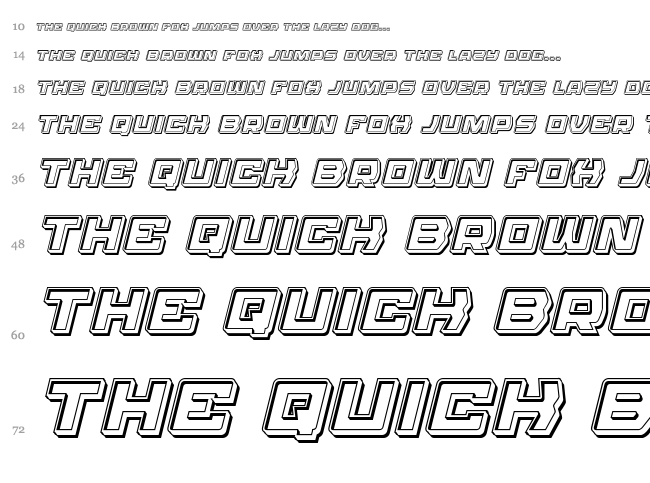 Olympic Carrier font waterfall