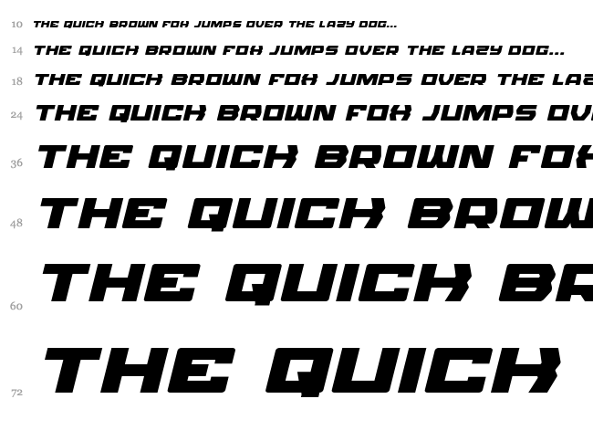 Olympic Carrier font waterfall