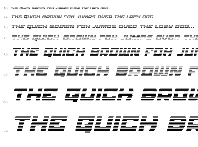 Olympic Carrier font waterfall