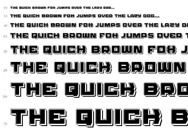 Olympic Carrier font waterfall