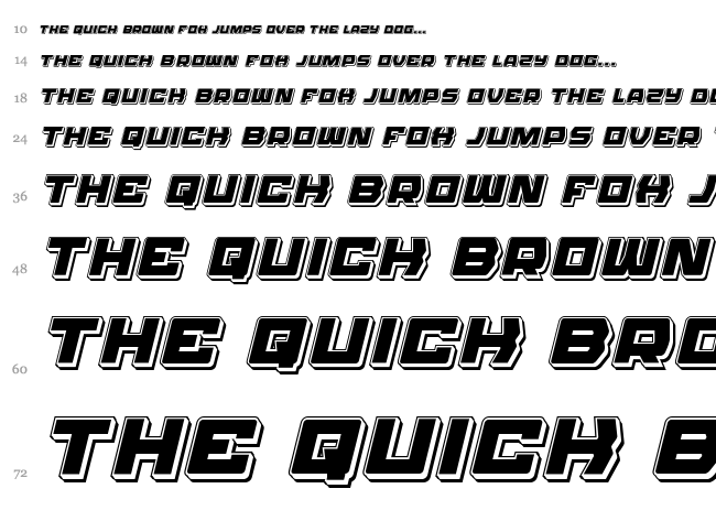 Olympic Carrier font waterfall