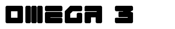Omega 3 font preview