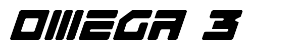 Omega 3 font preview