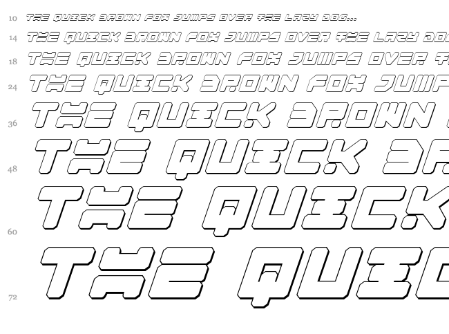 Omega 3 font waterfall