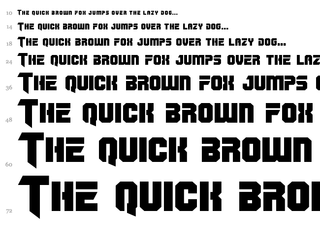OmegaForce font waterfall