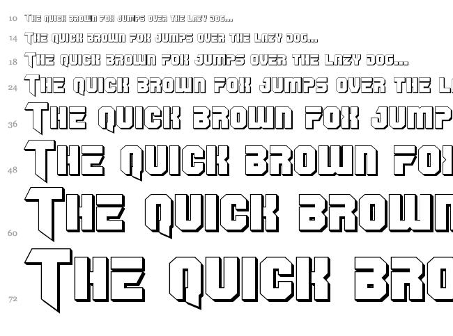 OmegaForce font waterfall