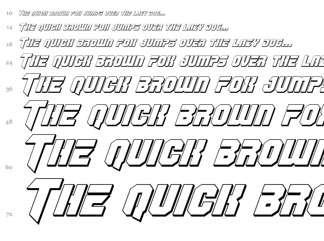 OmegaForce font waterfall