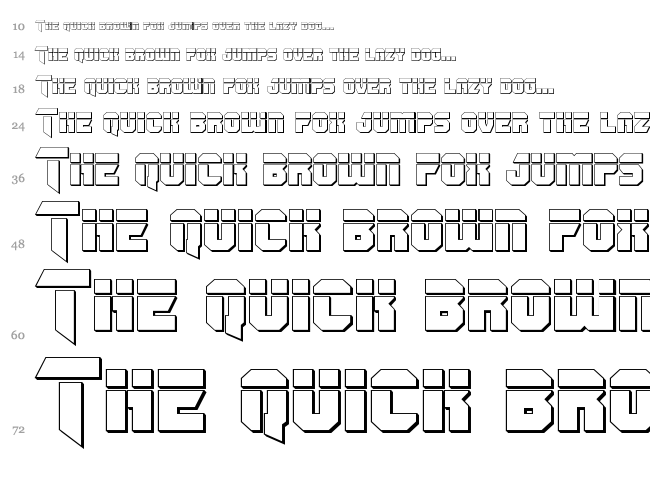 OmegaForce font waterfall