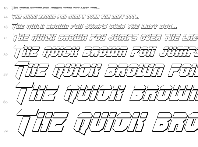 OmegaForce font waterfall