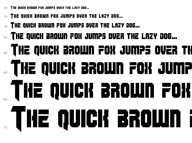 OmegaForce font waterfall