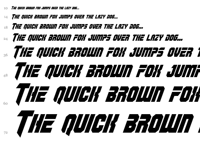 OmegaForce font waterfall