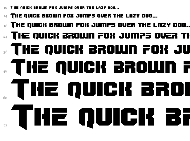 OmegaForce font waterfall