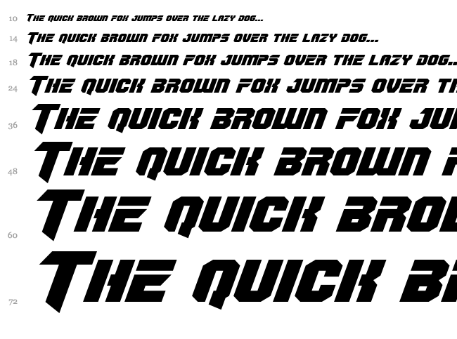 OmegaForce font waterfall