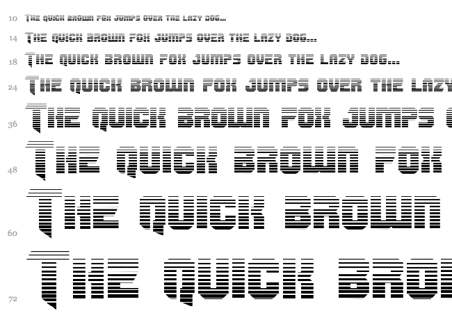 OmegaForce font waterfall