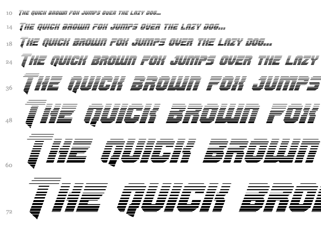 OmegaForce font waterfall