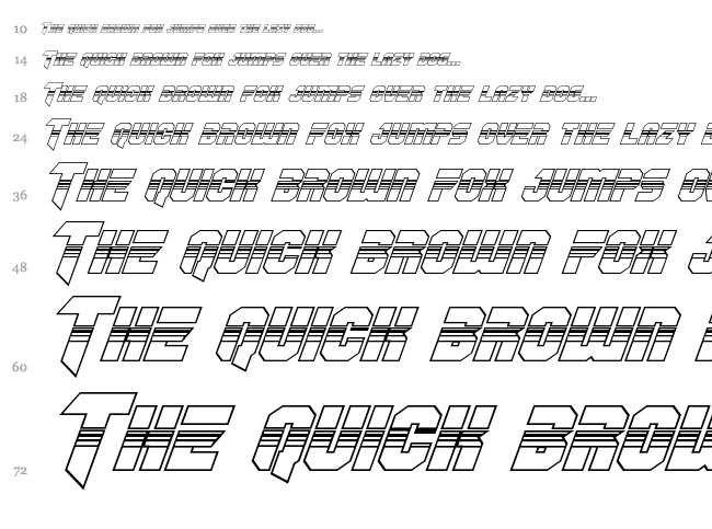 OmegaForce font waterfall