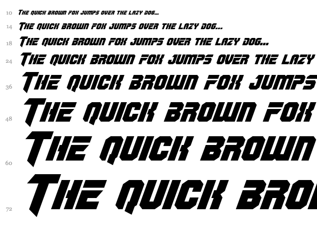 OmegaForce font waterfall