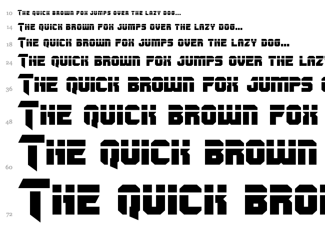 OmegaForce font waterfall