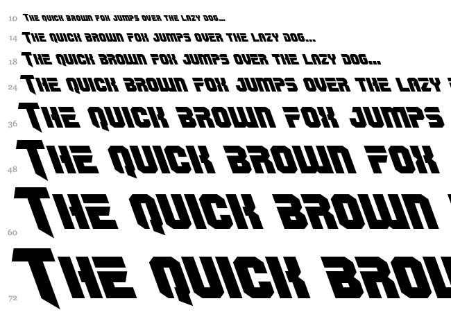 OmegaForce font waterfall